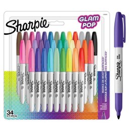 Sharpie Permanent Marker Fine Glam Pop 34-Blister