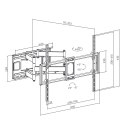 MACLEAN UCHWYT DO TV EKONOMICZNY 60-120" 120KG VESA 900X600 MC-482