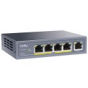 Cudy GS1005P łącza sieciowe Gigabit Ethernet (10/100/1000) Obsługa PoE Szary