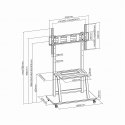 GEMBIRD STOJAK POD TELEWIZOR 37" - 100" MOBILNY - NA KÓŁKACH, VESA MAX 800 X 600MM