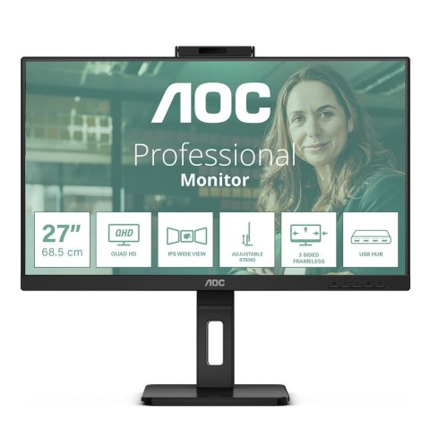 AOC Q27P3QW monitor komputerowy 68,6 cm (27") 2560 x 1440 px Quad HD Czarny