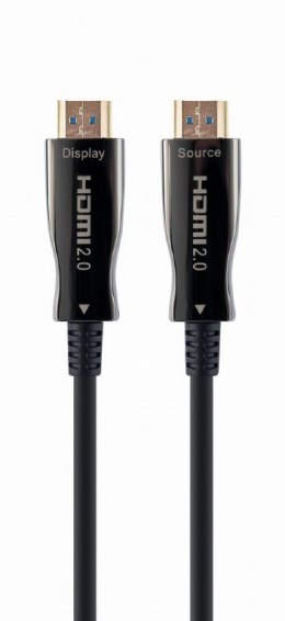 Gembird CCBP-HDMI-AOC-30M-02 kabel HDMI HDMI Typu A (Standard) Czarny