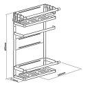 Magnetyczna półka na lodówkę / pralkę Maclean, czarna, 12kg max, MC-910