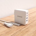 Szybka i mocna ładowarka sieciowa GaN 2x USB-C 2x USB 100W biała