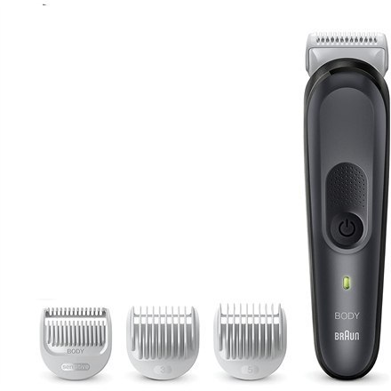 Braun Braun | BG3350 | Body Groomer | Bezprzewodowy i przewodowy | Liczba stopni długości | Liczba głowic golących/ostrzy | Czarny/Sza