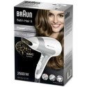 Braun Braun | Suszarka do włosów | Satin Hair 5 HD 580 | 2500 W | Liczba ustawień temperatury 3 | Funkcja jonizacji | Biały/srebrny