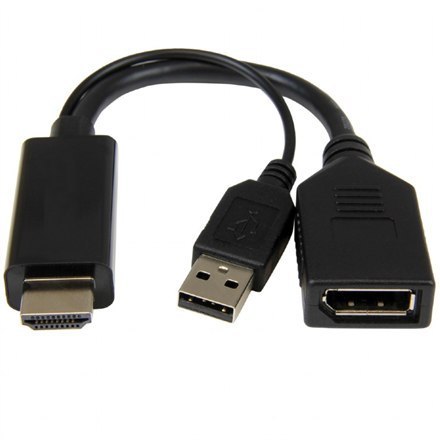 Cablexpert Adapter wideo Cablexpert | 19-pinowe HDMI typu A | 4-pinowe USB typu A (tylko zasilanie) | męskie | 20-pinowe DisplayPort | żeńs