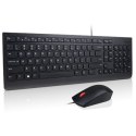 Lenovo Lenovo | Black | Essential | Essential Wired Keyboard and Mouse Combo - Litewski | Zestaw klawiatura i mysz | Przewodowy | PL/LT