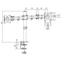 Logilink Logilink BP0022 Dual Monitor Desk mount, 13"-27", arm 428mm Logilink