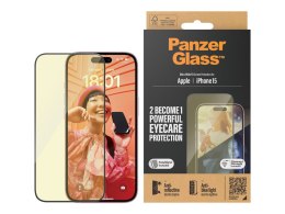 PanzerGlass PanzerGlass | Ochraniacz ekranu - szkło | Apple iPhone 15 | Szkło | Czarny | Przezroczysty