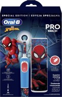 Oral-B Oral-B | Vitality PRO Kids Spiderman | Elektryczna szczoteczka do zębów z etui podróżnym | Akumulatorowa | Dla dzieci | Niebiesk