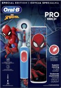 Oral-B Oral-B | Vitality PRO Kids Spiderman | Elektryczna szczoteczka do zębów z etui podróżnym | Akumulatorowa | Dla dzieci | Niebiesk