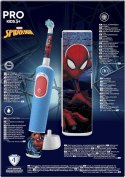 Oral-B Oral-B | Vitality PRO Kids Spiderman | Elektryczna szczoteczka do zębów z etui podróżnym | Akumulatorowa | Dla dzieci | Niebiesk