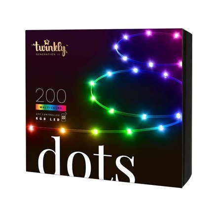 Twinkly Twinkly|Dots Smart LED Lights 200 RGB (Multicolor), 10m, Transparent|RGB - 16M+ kolorów