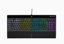 Corsair Corsair | Rubber Dome | K55 RGB PRO | Gaming Keyboard | Gaming Keyboard | RGB LED light | US | Wired | Black