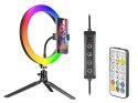 Lampa pierścieniowa TRACER RGB RING 26cm ze statywem