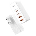 Ładowarka sieciowa Baseus GaN2 Pro, 2x USB + 2x USB-C, 100W, EU (biała)