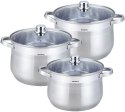 GARNKI GASTRO STOCK POT 6 ELE 10.7L+8.6L+7.0L KLAUSBERG KB-7177