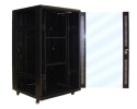 Szafa 19" stojąca 27U 600x600 BETA RAL9004 szkło