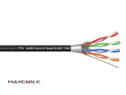 Przewód FTP5 drut CCA UV czarny 305m MAXCABLE